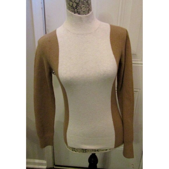 French Connection Sweater Libby Vhari NWT Color Block Top Oatmeal Size XS - Picture 5 of 11